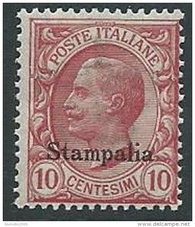 1912 EGEO STAMPALIA EFFIGIE 10 CENT MNH ** - M58-4 - Egée (Stampalia)