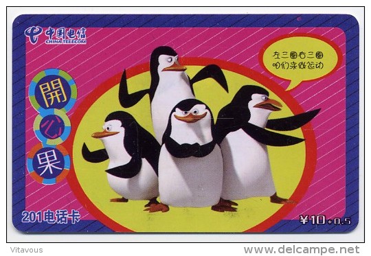 BD Comic Pingouin Penguin Manchot Télécarte Chine Phonecard  R209 - Chine