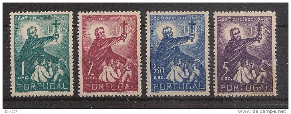 1952 Portugal Série Completa - 4º Centenário Da Morte De S. Francisco Xavier - Nova S/Marca Charneira Complete Set Mint - Unused Stamps