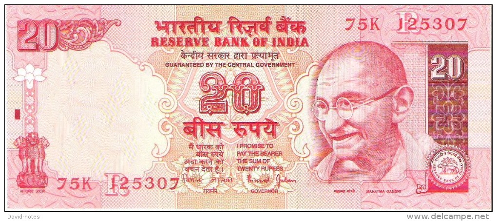 India - Pick 89A-b - 20 Rupees 2002 - Unc - Inde