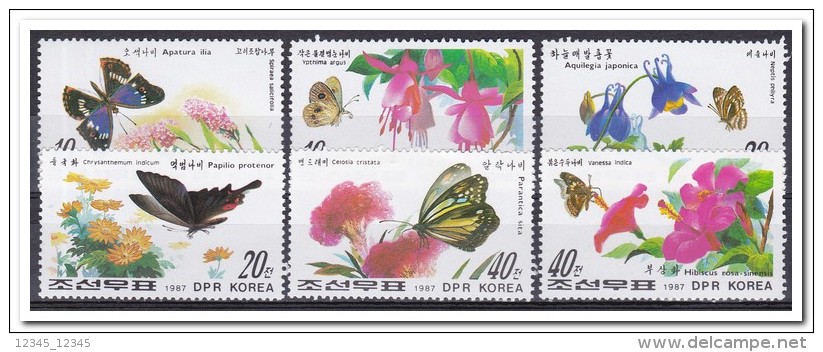 Noord Korea 1987, Postfris MNH, Flowers, Butterflies - Korea (Noord)