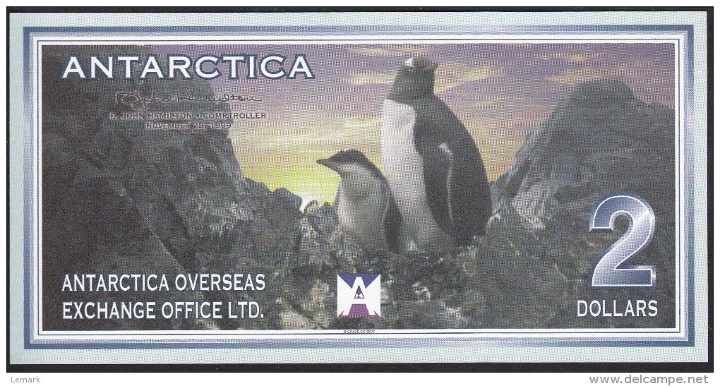Antarctica 2 Dollar 28.11.1999 UNC - Autres & Non Classés