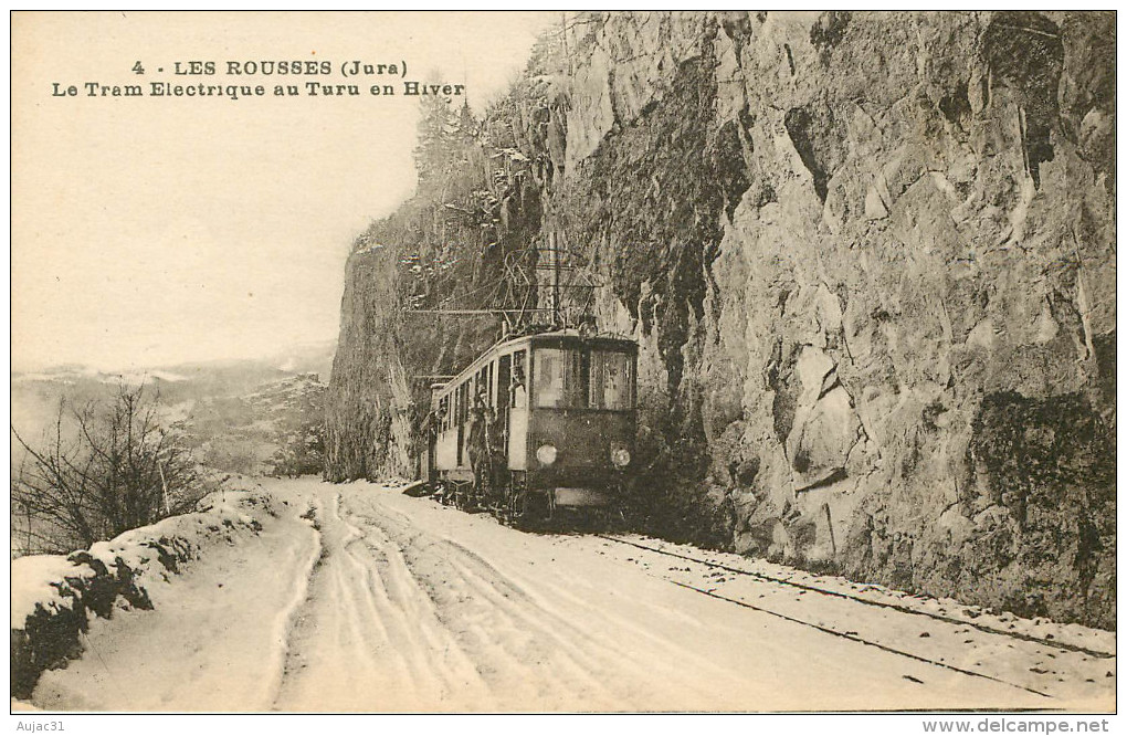 Dép 39 - Chemins De Fer - Tramways - Tramway - Les Rousses - Le Tram électrique Au Turu En Hiver - Bon état Général - Autres & Non Classés