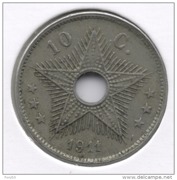 CONGO - ALBERT II * 10 Cent 1911 * Z.Fraai * Nr 7504 - 1910-1934: Albert I