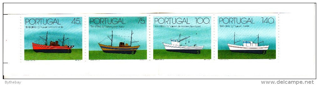 Portugal Booklet Scott #2016b Pane Of 4 Trawlers: Maria Arminda, Bom Pastor, De Aladores, Sueste - Carnets