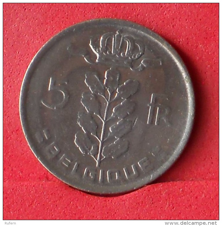 BELGIUM 5 FRANCS 1977 -    KM# 134,1 - (Nº14578) - 5 Francs