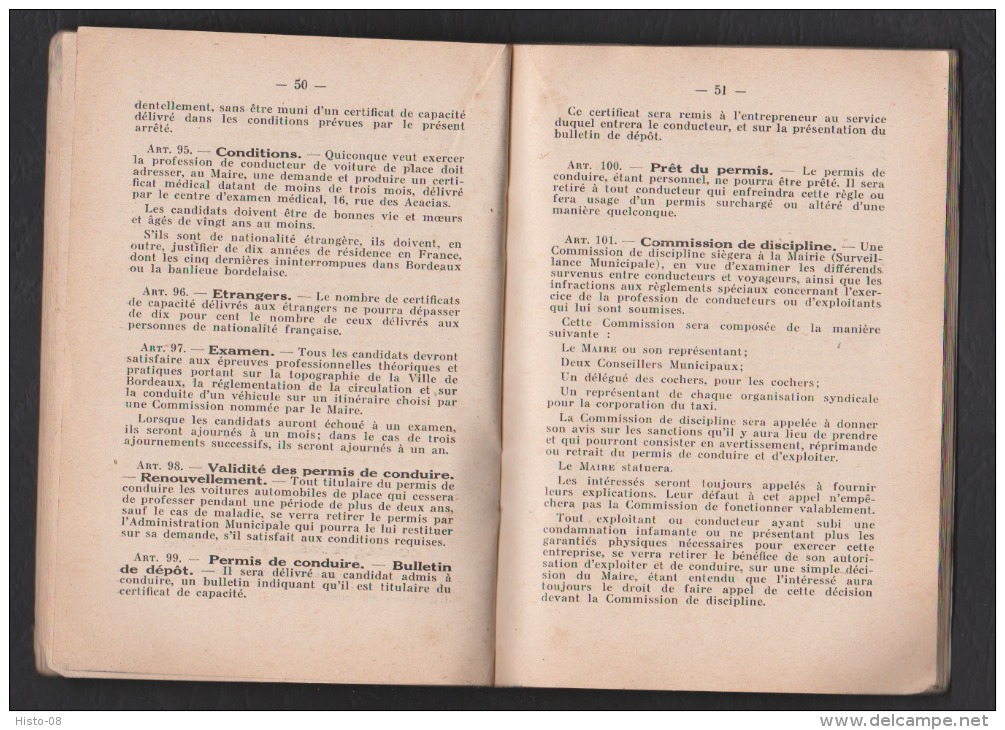 BORDEAUX : 1948 : CIRCULATION - STATIONNEMENT De VEHICULES - VOITURES PUBLIQUES - ARRETES DU MAIRE - VILLE De BORDEAUX . - Autres & Non Classés