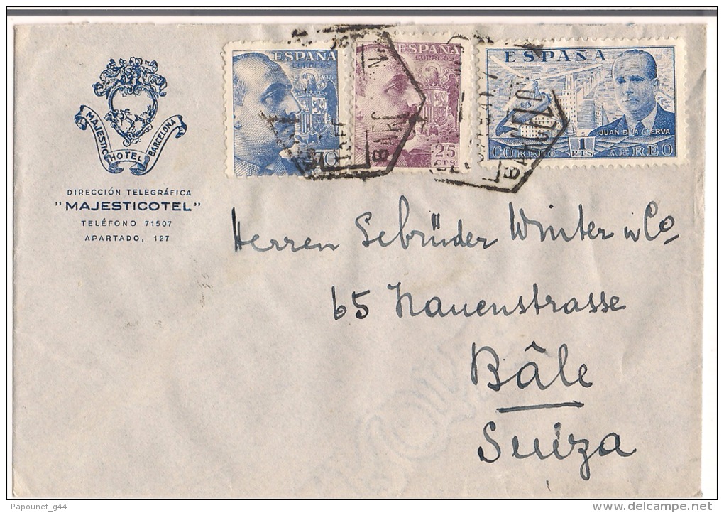 Lettre 1941 Destination Bâle Suisse + Censure - Marcas De Censura Nacional