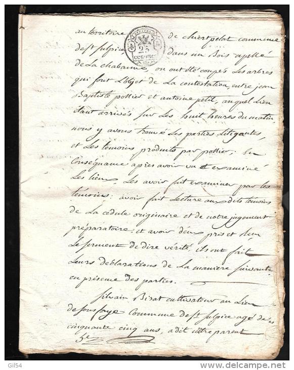 17 FLOREAL AN 5 -EXTRAIT MINUTES GREFFE JUSTICE DE PAIX  De Gueret Creuse  ( Lire Détail ) Qaa01 - Documents Historiques