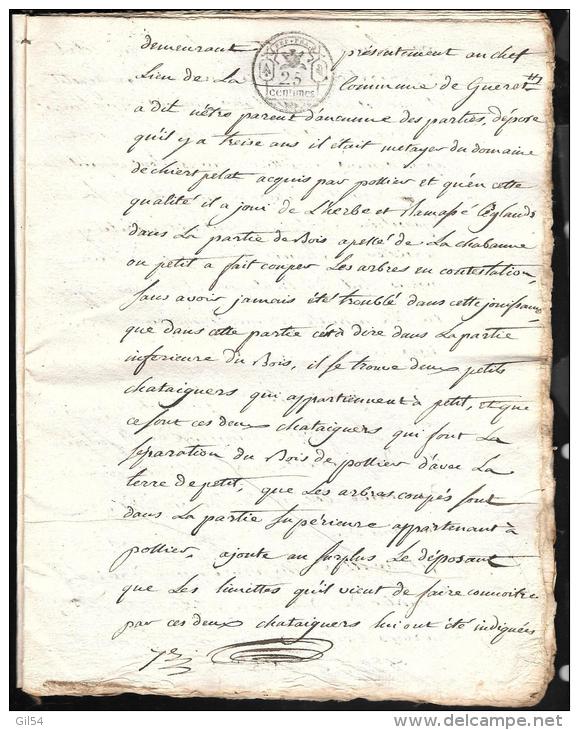 17 FLOREAL AN 5 -EXTRAIT MINUTES GREFFE JUSTICE DE PAIX  De Gueret Creuse  ( Lire Détail ) Qaa01 - Documents Historiques