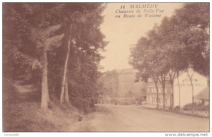 Malmedy - Chaussée De Belle-Vue Ou Route De Waisme (photo Belge Lumière) - Malmedy