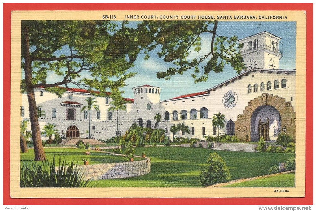 CPA États Unis - Californie - Santa Barbara - Inner Court County Court House - Santa Barbara