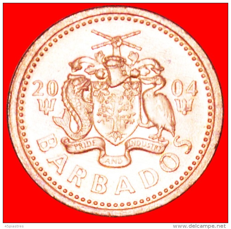 § GREAT BRITAIN: BARBADOS &#9733; 1 CENT 2004 UNC MINT LUSTER! LOW START &#9733; NO RESERVE! - Barbados (Barbuda)