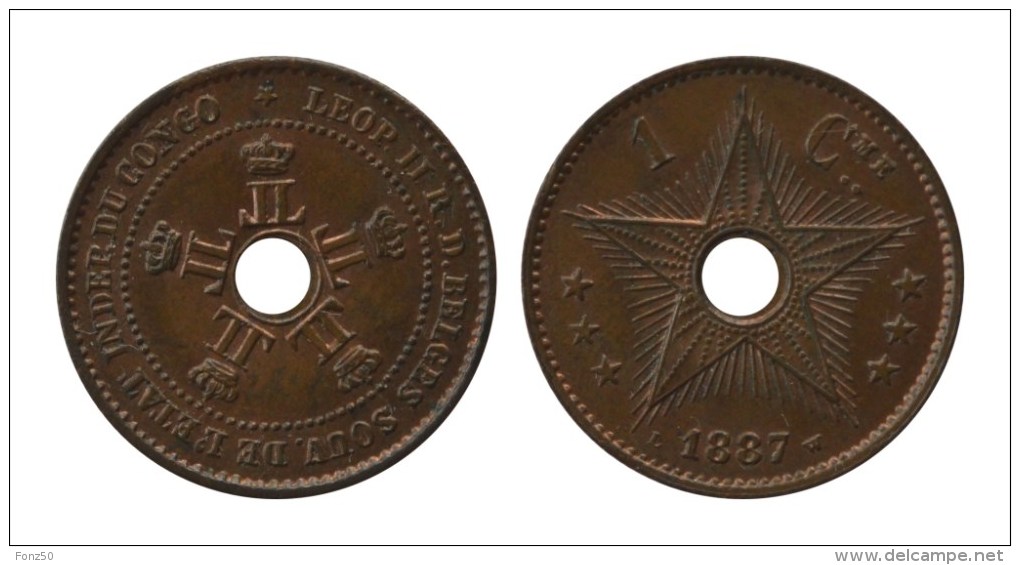 CONGO FREE STATE * 1 Cent 1887 * F D C * Nr 8538 - 1885-1909: Leopoldo II