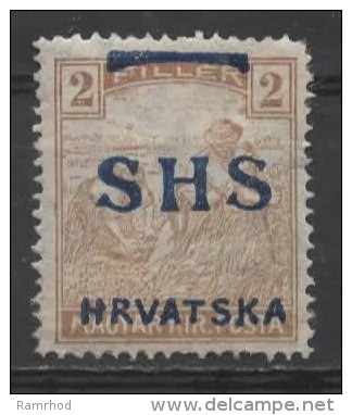 YUGOSLAVIA 1918 "Harvesters" And "Parliament" Overprinted - 2f. - Brown MH - Neufs