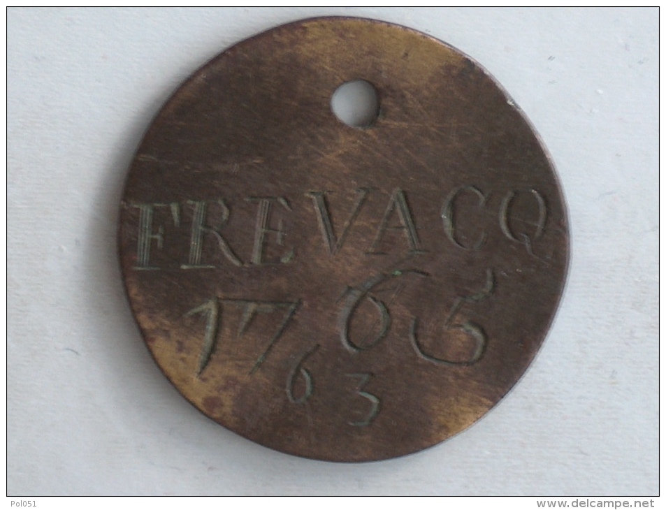 MEDAILLE 1765 FREVACQ  A IDENTIFIER Divinité Dieu Sacrifice - Autres & Non Classés