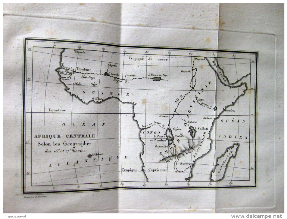 3 Cartes Historiques Tirées De "Histoire Complète Des Voyages Et Découvertes En Afrique 1821 - Cartes Géographiques