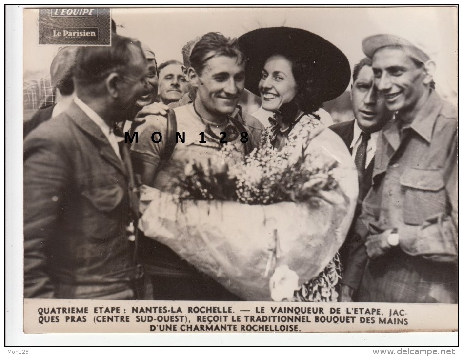 TOUR DE FRANCE 1948-4° ETAPE NANTES LA ROCHELLE-LE VAINQUEUR DE L´ETAPE JACQUES PRAS - Cyclisme