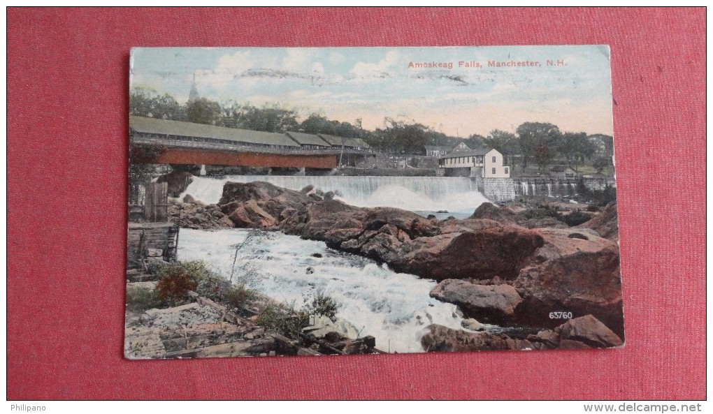 New Hampshire> Manchester  Amoskeag Falls  Covered Bridge ====ref 27 - Manchester