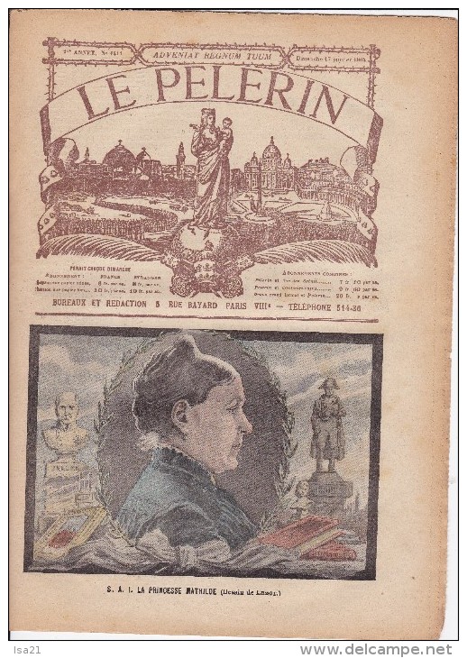LE PELERIN 17 Janvier 1904 S A I La Pricesse Mathilde, Jeanne D'Arc, Chicago Incendie - 1900 - 1949