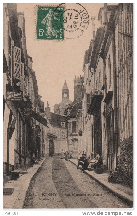 CPA 89. YONNE. JOIGNY. RUE MONTANT AU PALAIS - Joigny