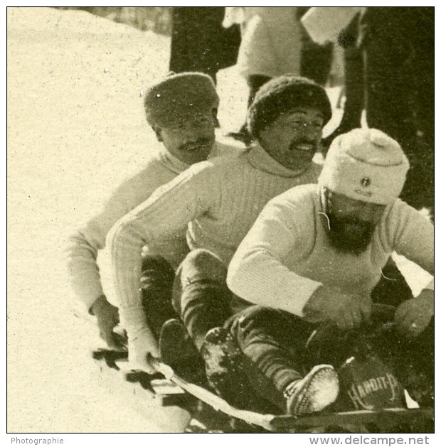 France Pyrenees Cauterets Course De Luge Bobsleigh Ancienne Photo 1910 - Sports