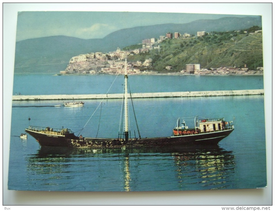 PIZZO  NAVE MAURO SANTE   - SHIP   NAVE   VIAGGIATA  COME DA FOTO - Chiatte, Barconi