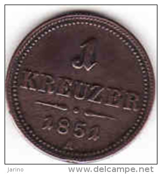 Österreich - AUSTRIA, 1 KREUTZER 1851 A - Austria