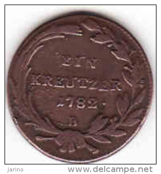 Österreich - AUSTRIA, 1 Kreuzer 1782 B - Oesterreich