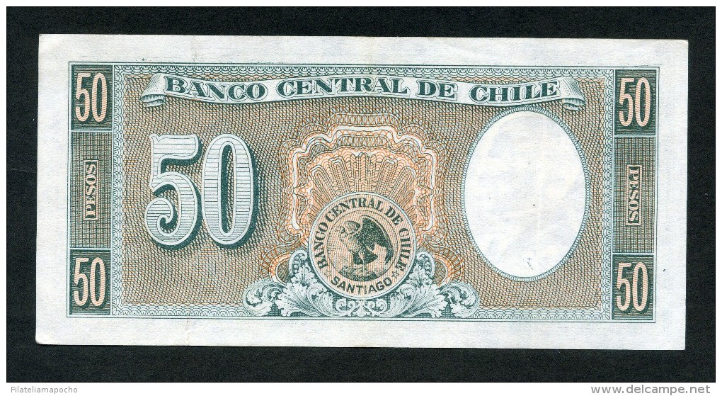 CHILE BILLETES: 50 PESOS 1958-1959: REVERSO MODIFICADO - Chile