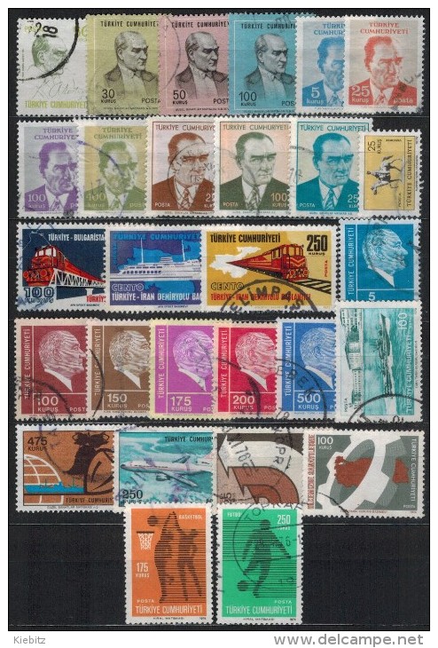 TÜRKEI 1970-1974 - Lot 28 Verschiedene  Used - Used Stamps