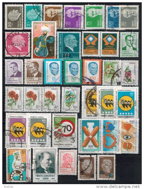 TÜRKEI 1980-1989 - Lot 35 Verschiedene  Used - Gebraucht