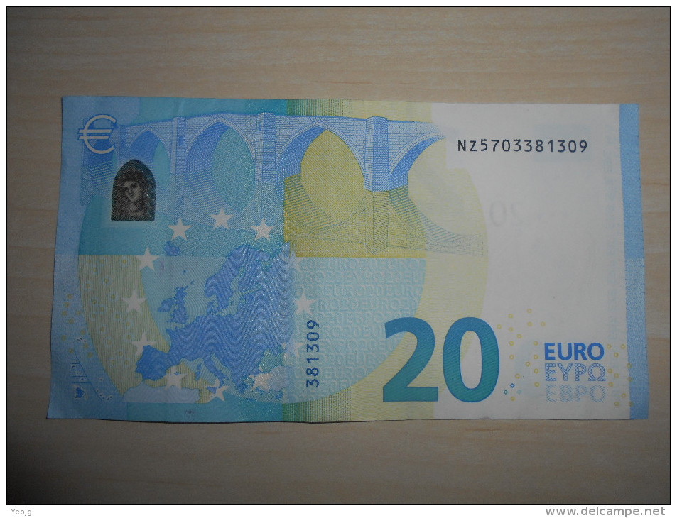 Austria Österreich Autriche 20 Euro Draghi  Serial Number: NZ!!!  Nearly UNC (II+) - 20 Euro