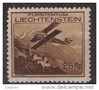 Liechtenstein 1930 Flugpost MiNr. 110 (YT Nr 3.) Ungebracht/MH/* - Air Post