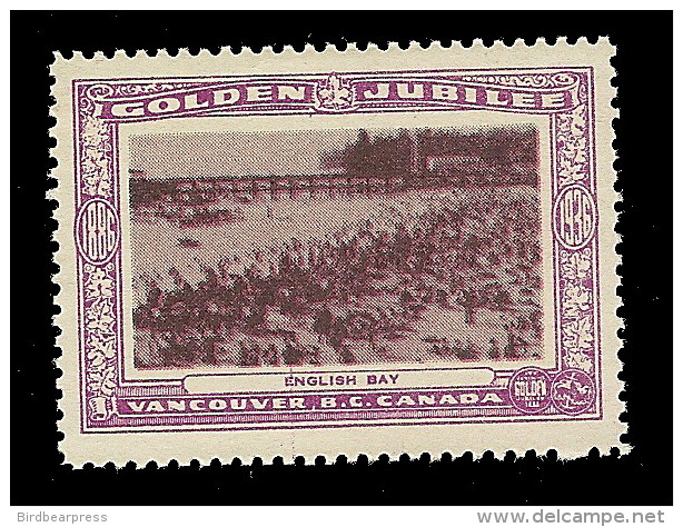 B04-39 CANADA Vancouver Golden Jubilee 1936 MNH 17 English Bay - Werbemarken (Vignetten)