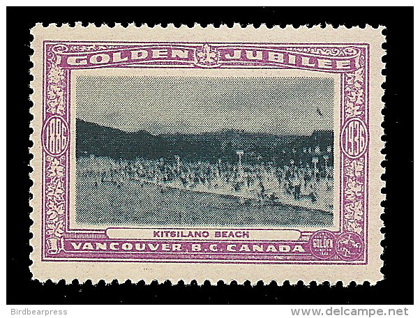 B04-48 CANADA Vancouver Golden Jubilee 1936 MNH 32 Kitsilano Beach - Local, Strike, Seals & Cinderellas