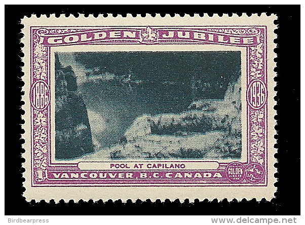 B04-53 CANADA Vancouver Golden Jubilee 1936 MNH 42 Pool At Capilano - Viñetas Locales Y Privadas