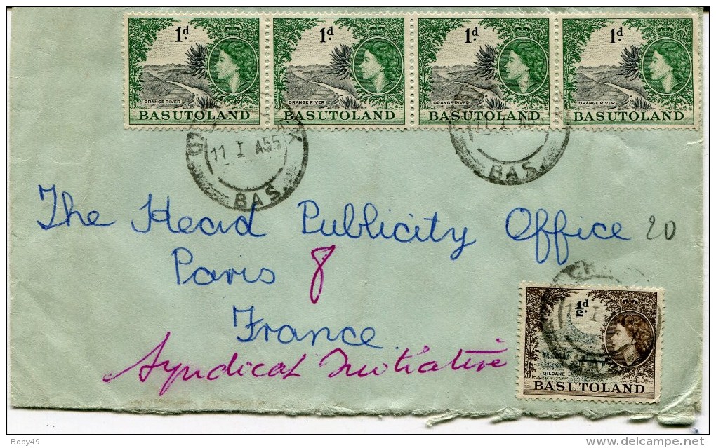 Env. De 1955 Pour PARIS - 1933-1964 Crown Colony