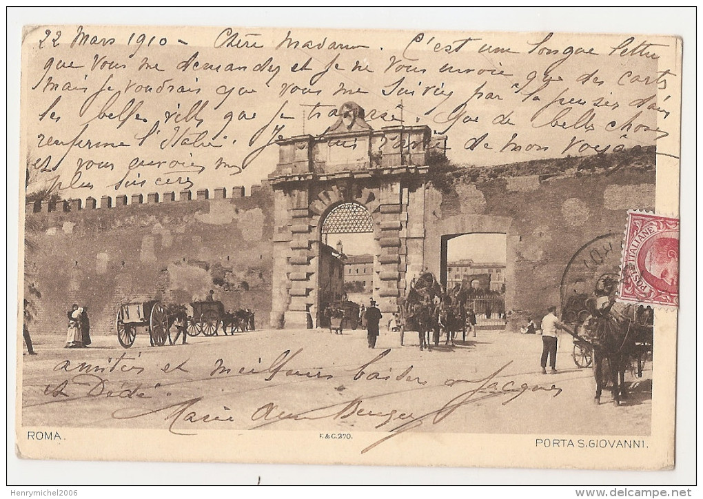 Italie - Italia - Italy - Lazio - Roma - Rome - Porta S. Giovanni 1910 - Autres & Non Classés