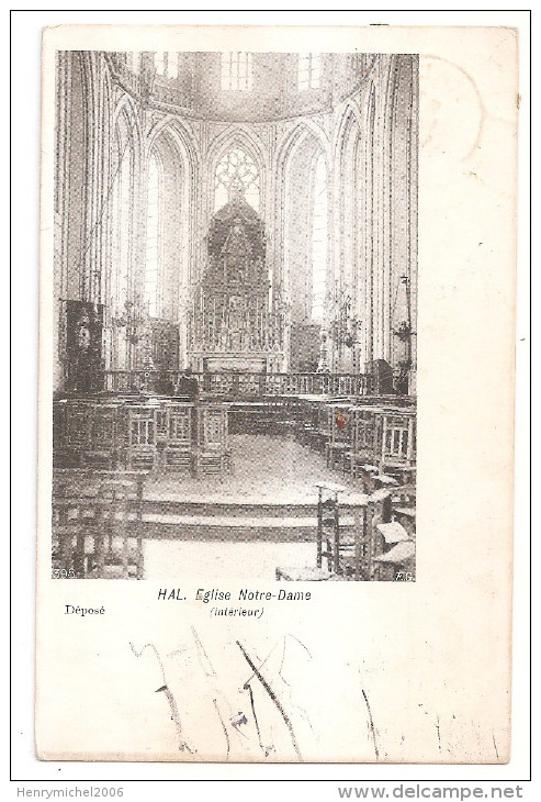 Belgique - Brabant Flamand - Halle - Hal - église Notre Dame Intérieur 1901 - Halle