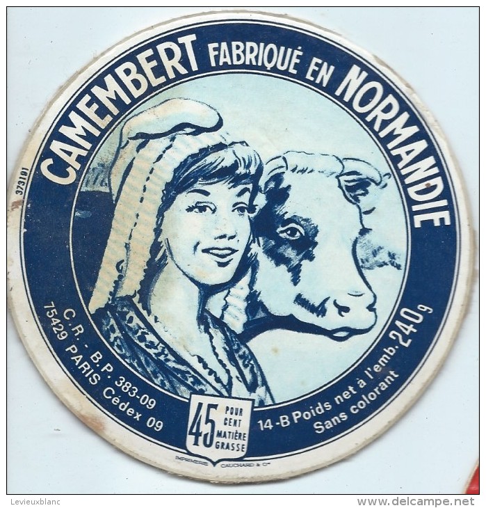 Etiquette De Fromage / Camembert/Normandie /Têtes De Femme Et Vache/CR/Paris /Années 1960-70    FROM25 - Collections