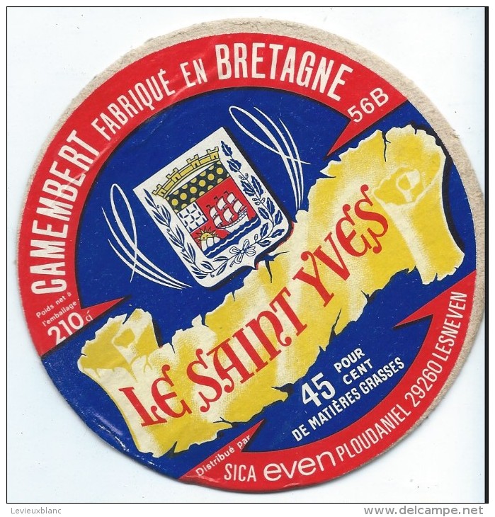 Etiquette De Fromage / Camembert/Bretagne/Le Saint Yves/SICA/Lesneven/Années 1960-70    FROM26 - Collections