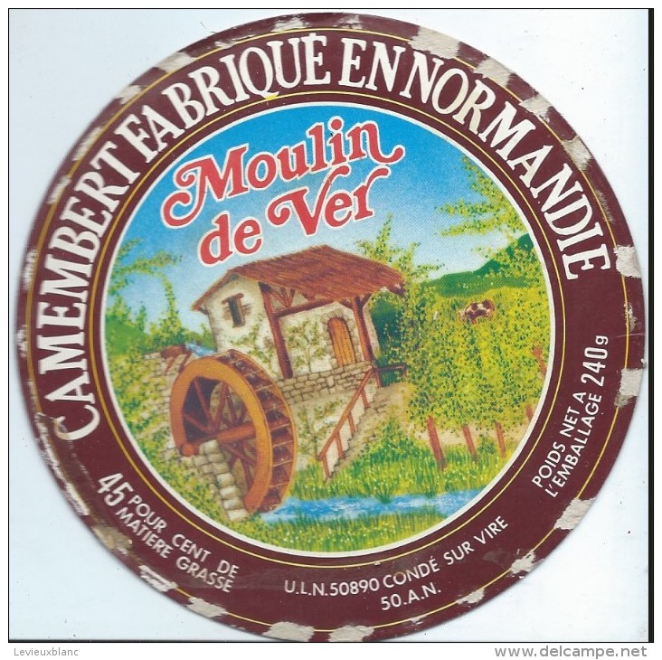 Etiquette De Fromage / Camembert/Normandie/Moulinde Ver/ULN/Condé Sur Vire/Années 1970-80    FROM34 - Collezioni