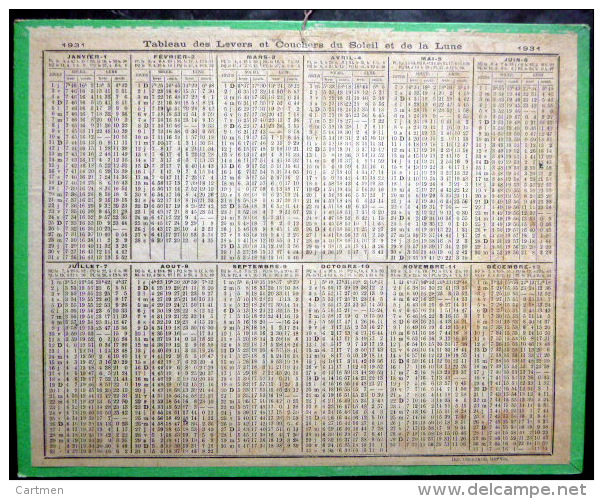 CALENDRIERS DES POSTES PTT 1931 ORIGINAL PROMENADE A DOS DE CHAMEAU - Grand Format : 1921-40