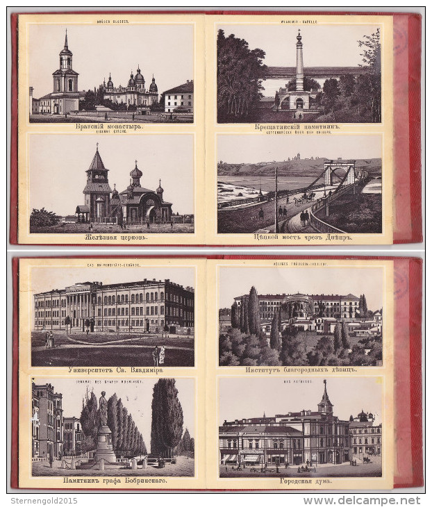 Ukraine, Ukraina - Kiev, Kyjev (Leporello, 24 Bilder - Concertina Book, 24 Picture) Year 1895-1900 - Ukraine