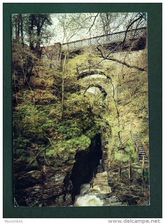 WALES  -  Devils Bridge And Punch Bowl  Used Postcard As Scans - Cardiganshire