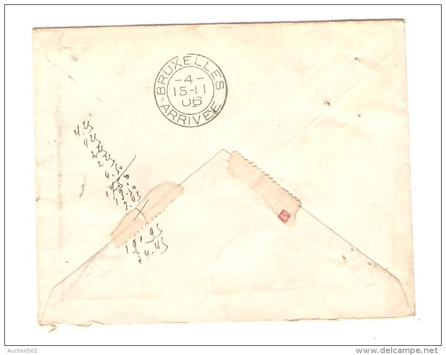 Gd Duché De Luxembourg 2 TP De 10c Tarif Préférentiel Càp Luxembourg Gare 14/11/1906 V.Bruxelles PR2876 - 1906 William IV