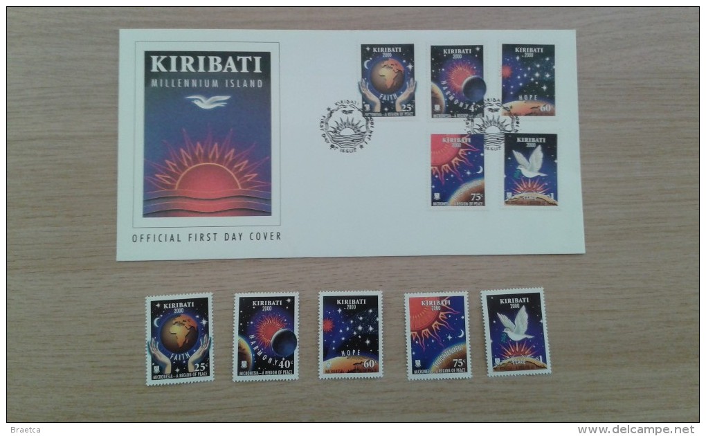 Timbre Kiribati 'Millennium Island' 2000 - Kiribati (1979-...)