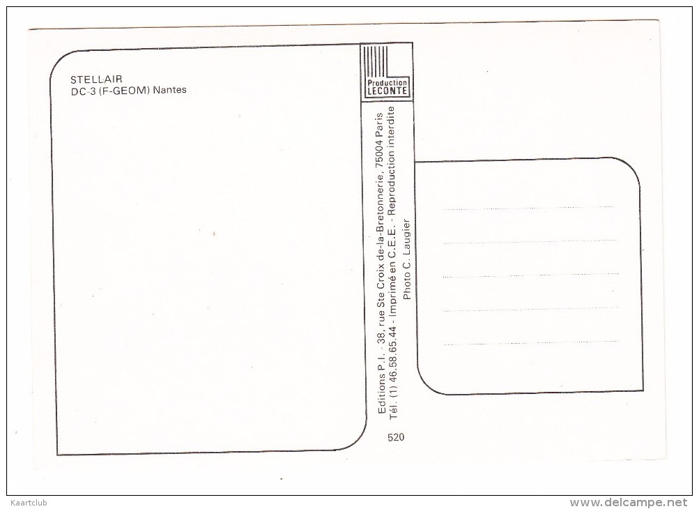 STELLAIR DC-3  (F-GEOM) - Nantes, France - 1946-....: Moderne