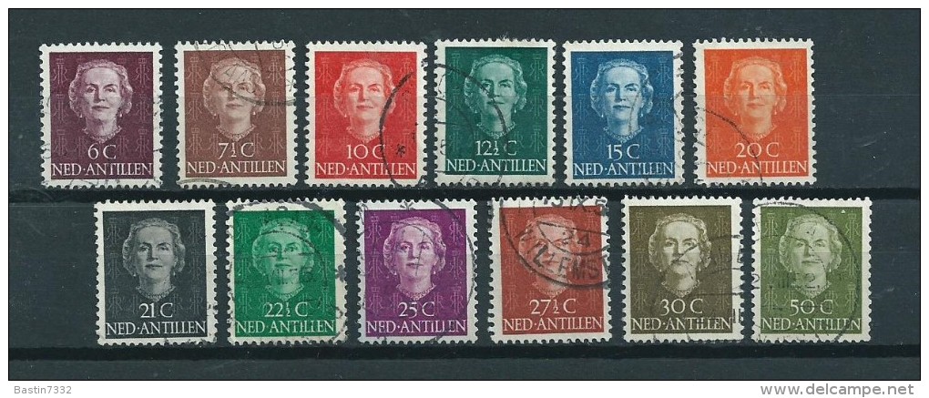 1950 Netherlands Antilles Complete Set Queen Juliana Used/gebruikt/oblitere - Curaçao, Nederlandse Antillen, Aruba